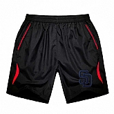 Men's San Diego Padres Black Red Stripe MLB Shorts